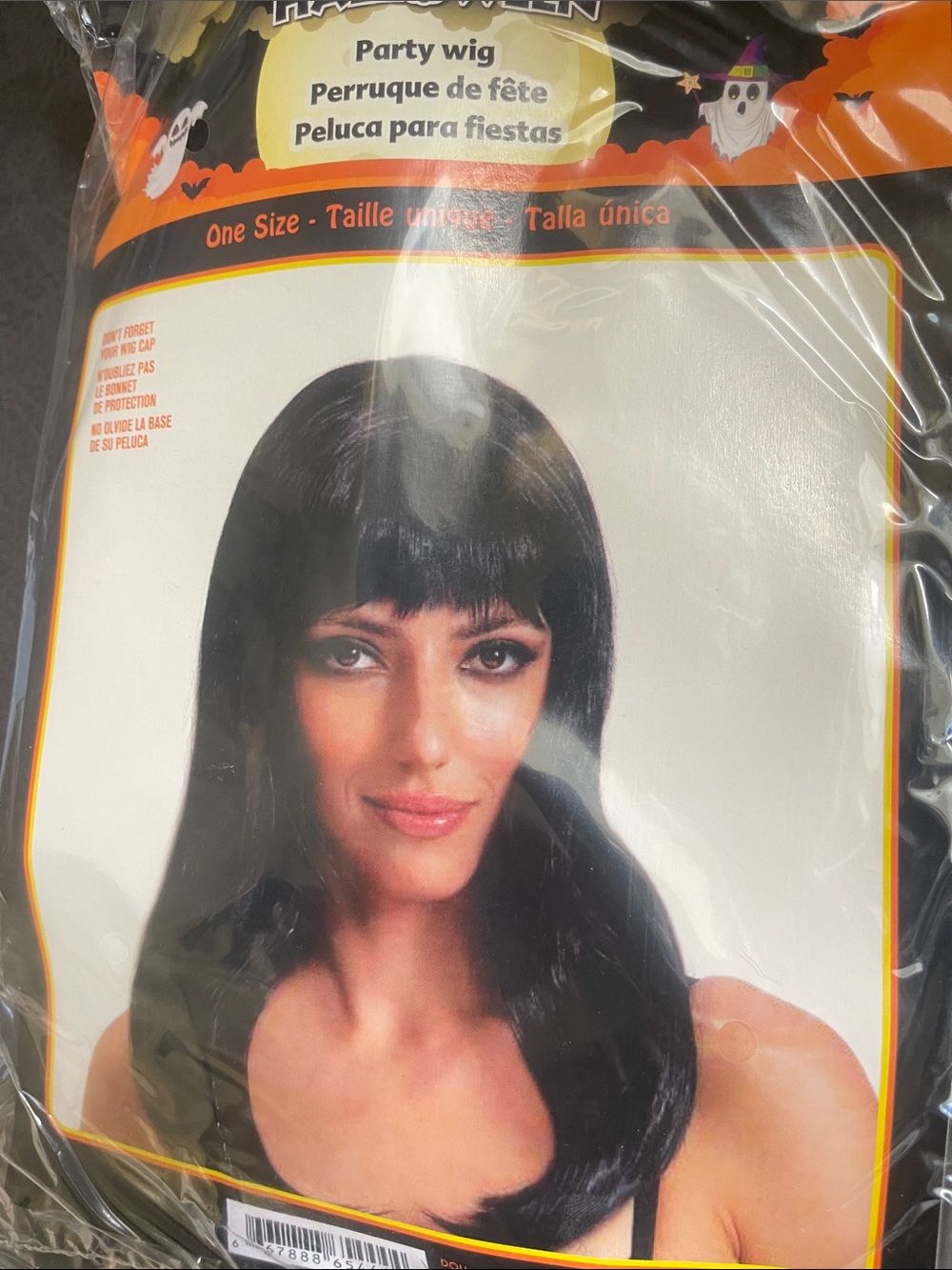 Black Women's Party Wig with Bangs NWT